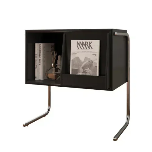

Italian Luxury Nightstands Black Vintage Center Design Simple Bedside Table Narrow Minimalist Table De Chevet Bedroom Furniture