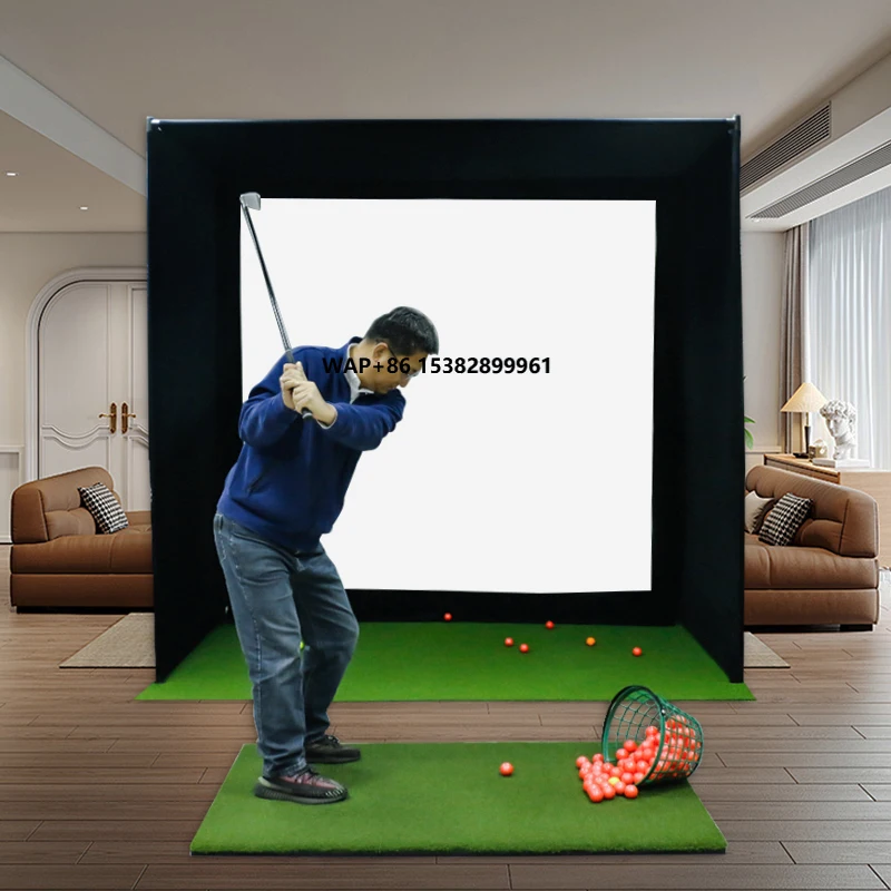 

Customized Golf Simulator System With 3D Projection Simulator Impact Screen Portable Golf Simulator Box