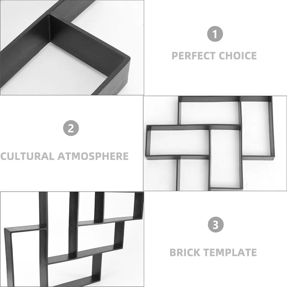 

2Pcs Long Rectangle Brick Molds Concrete Paving Molds DIY Pathway Stone Maker Garden Pavement