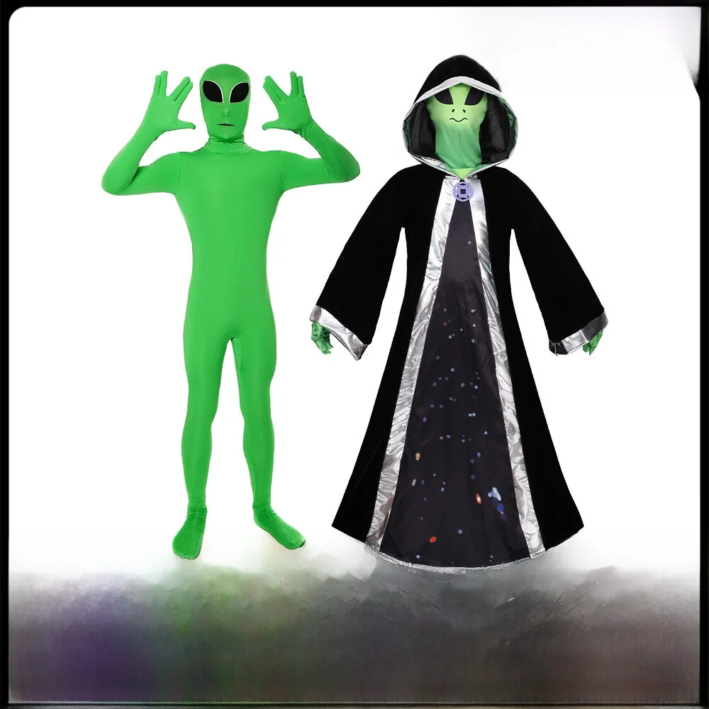 

Green Alien Costume Suit G1 Humanoide Robot Performance Cosplay Tight Clothes Stage Performance Halloween Alien Outfit