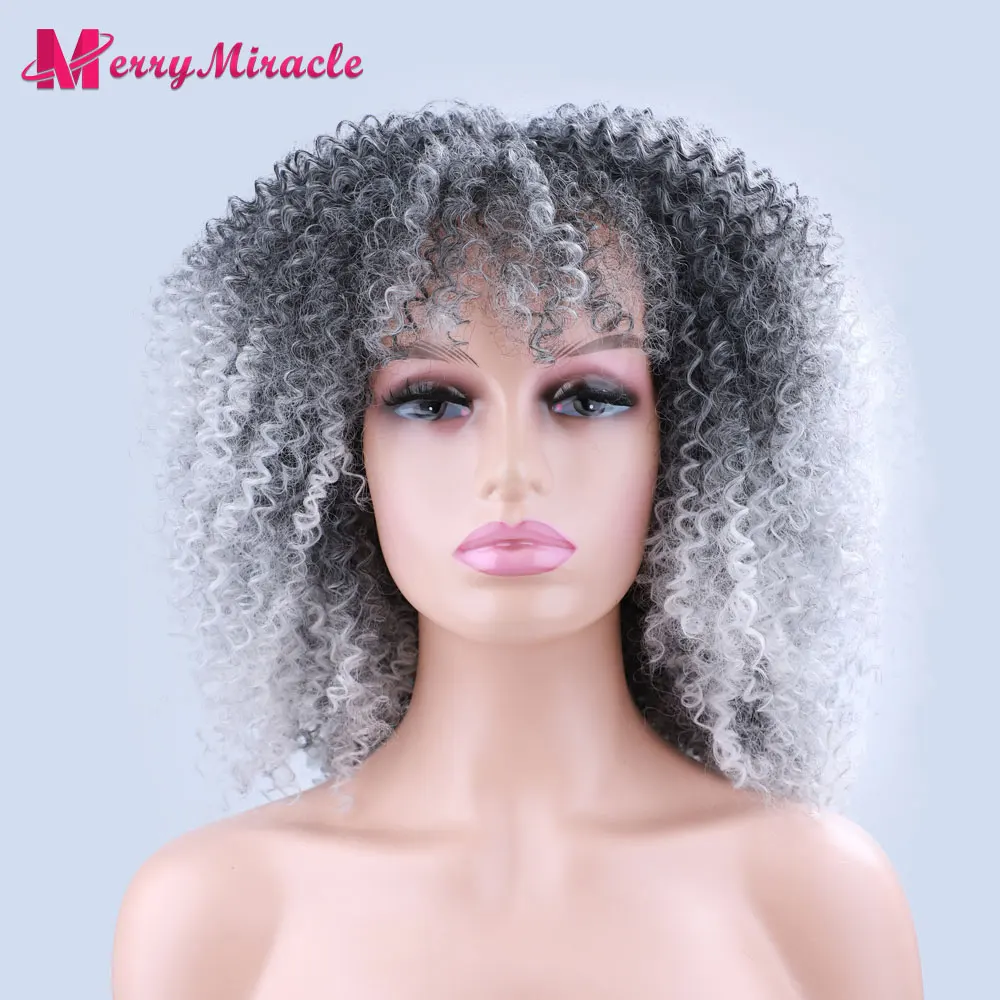 Short Synthetic Wig Natural Black Color Kinky Curly Hair Wig Afro Curly Wigs for Women Black Curly Synthetic Wig Puffy Hair