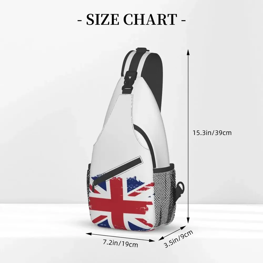 UK Flag Sling Chest Bag Custom Union Jack British Proud Shoulder Crossbody Backpack for Men Traveling Daypack