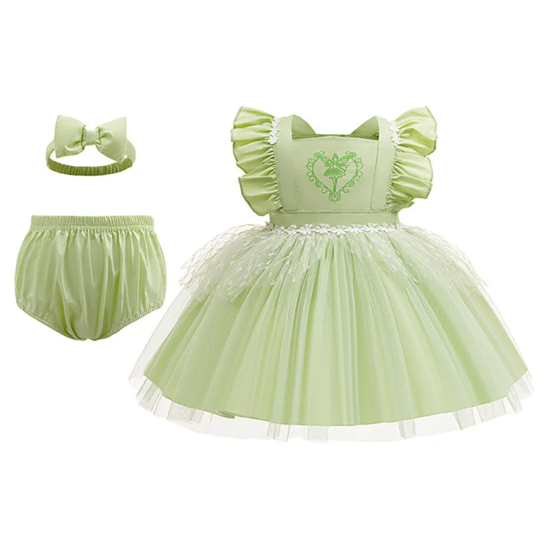 Mädchen Prinzessinnen-Partykleid Kleinkind Puffärmel Festliches Kleid Verschiedene Stile Größen 0-3T für Besondere Anlässe – Detail 7