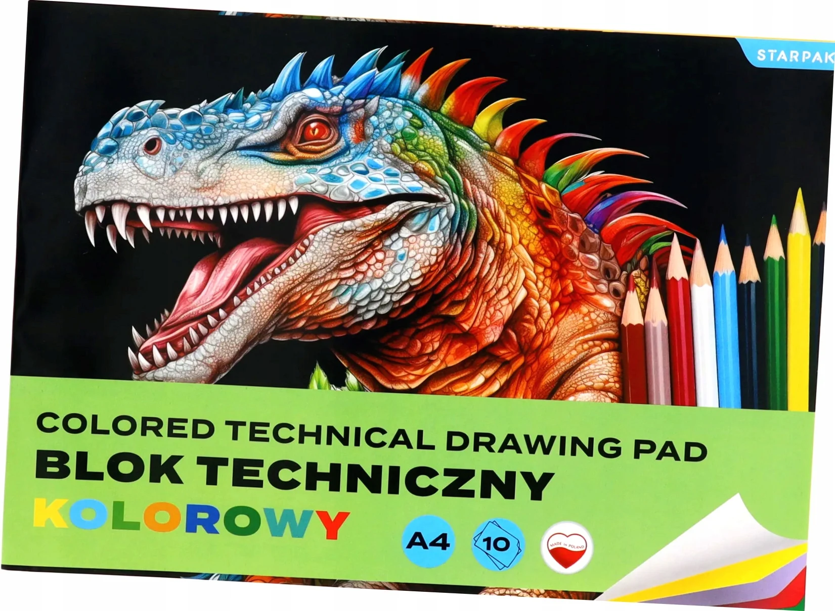 Dinosaurus Kleur Technisch Blok A4 10 Vellen