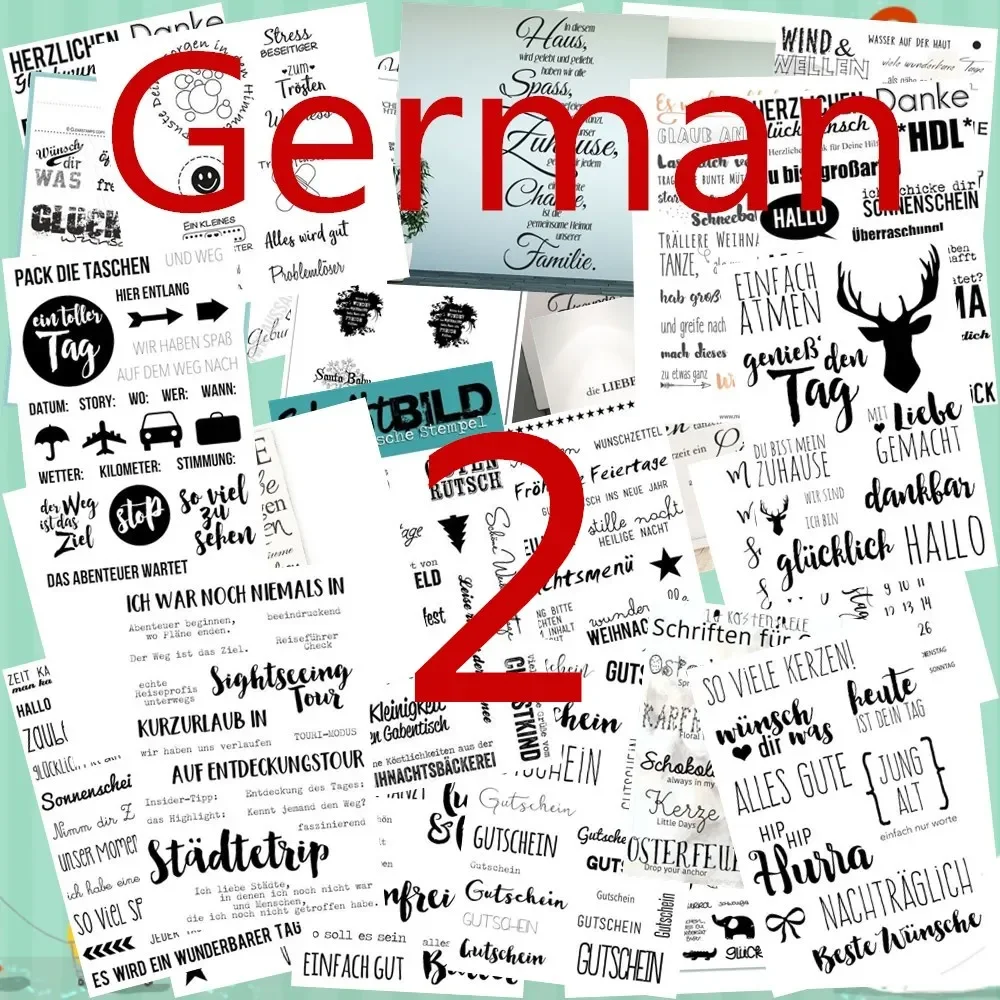 German word Metal Cutting Dies and  clear Stamps  2