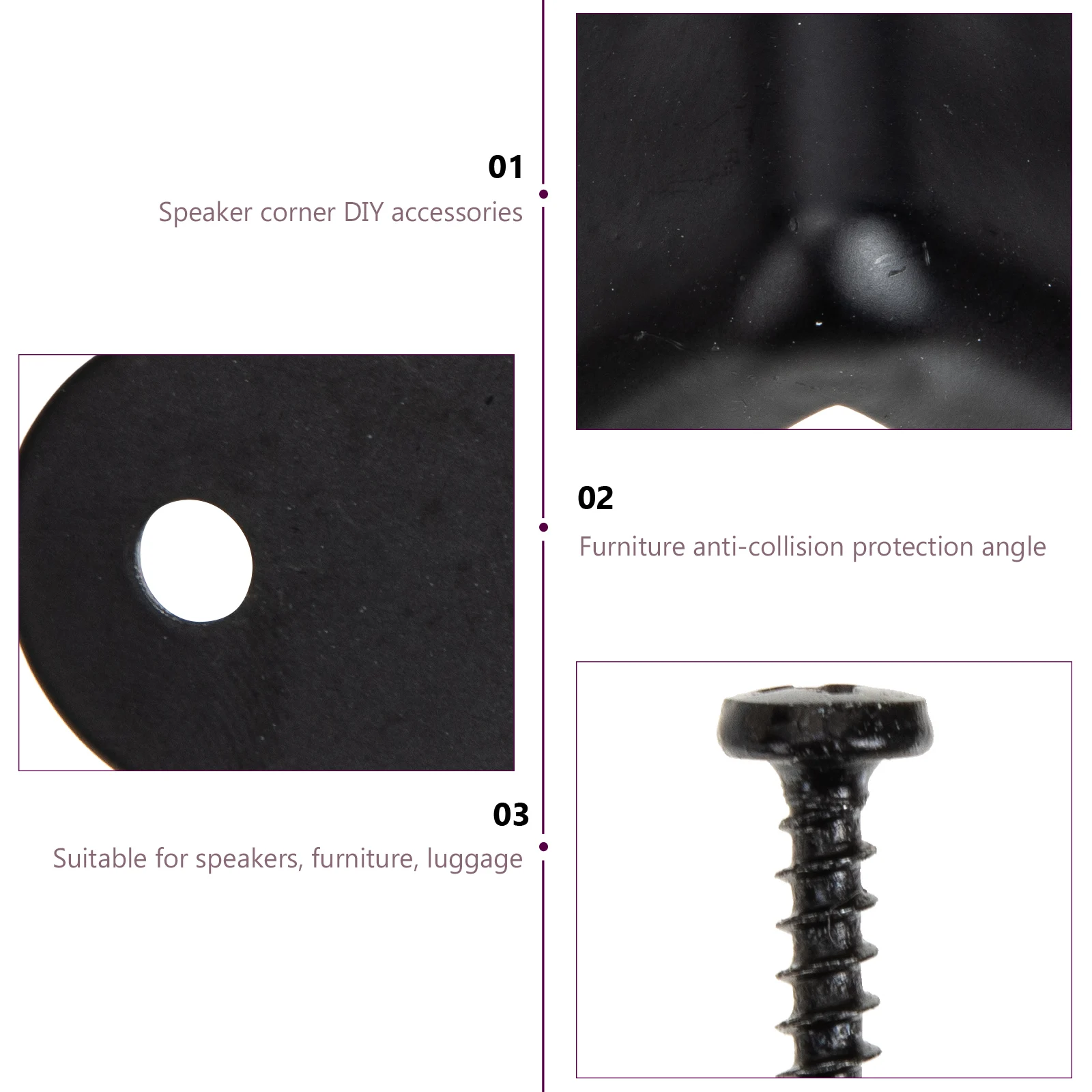 

1 Set Metal Protectors Iron Speaker Cabinet Corner Guard Cover Anti-Collision Protective Tools For Furniture Cabinet Door Panels