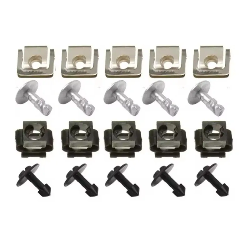 Car Undertray Guard Engine Under Cover Hood Snap Fixing Clips & Screws 8D0805960 8D0805121 For AUDI A4 A6 For VW Passat B5