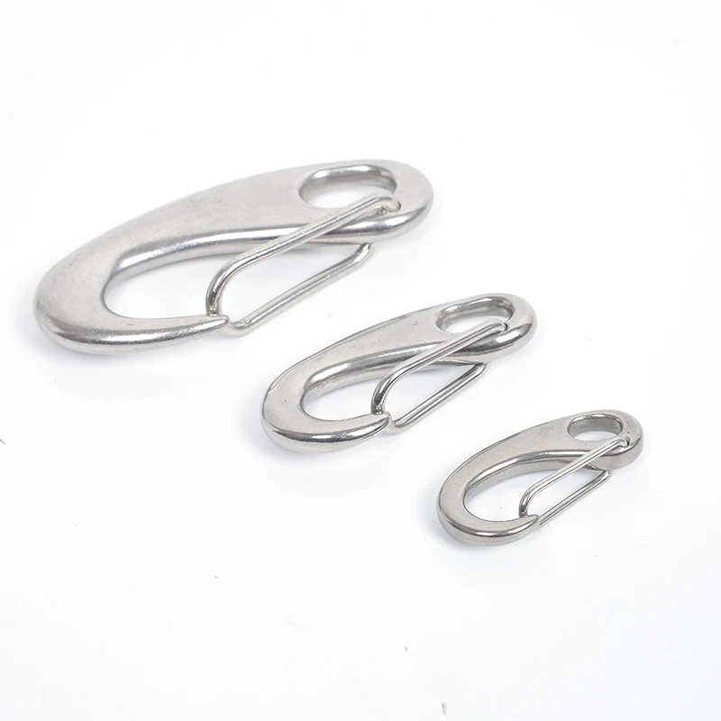 Egg Shape Spring Snap Hook Lobster Hook Marine 304 Stainless Steel M30 M40 M50 M70 M100 Quick Link Carabiner Buckle