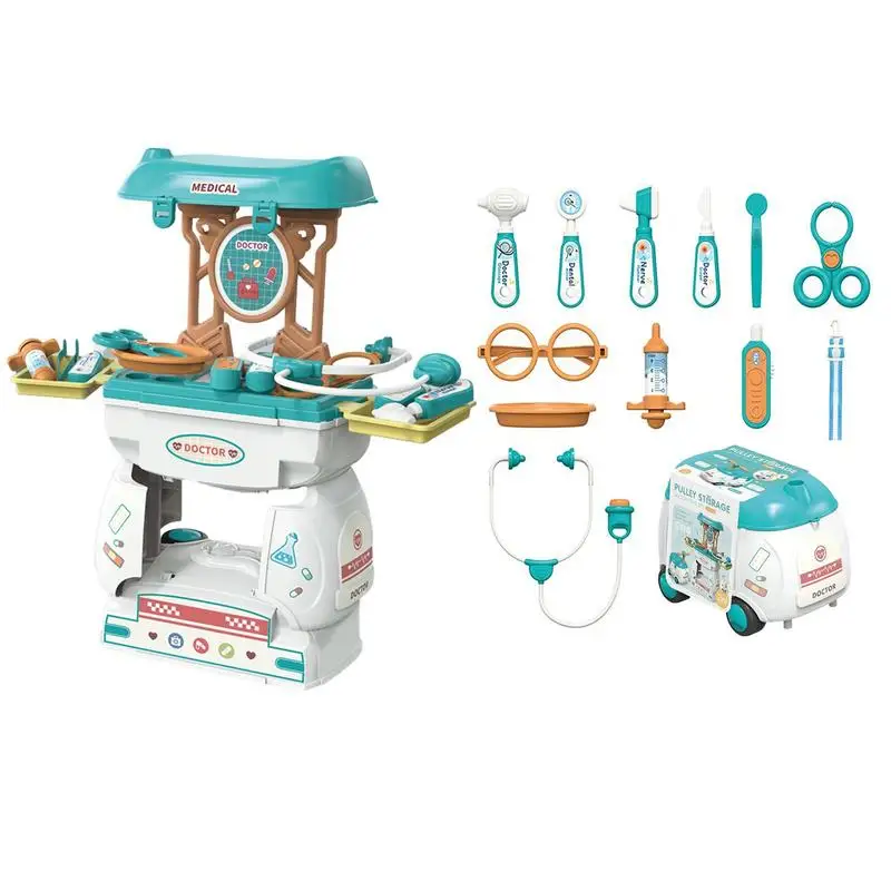 Flexível Maquiagem Médico Ferramenta Pretend Play Cosmetic Set Pai-filho Interativo Educacional Role-playing Doctor Jogo Brinquedo Para Crianças