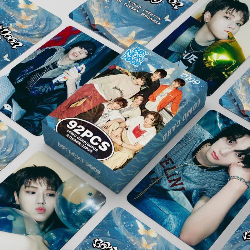 92pcs/set BOYNEXTDOOR Album LOMO Card Support Photo Card Boy Next Door Small Sticker Postcard Collector Card Gift SUNGHO