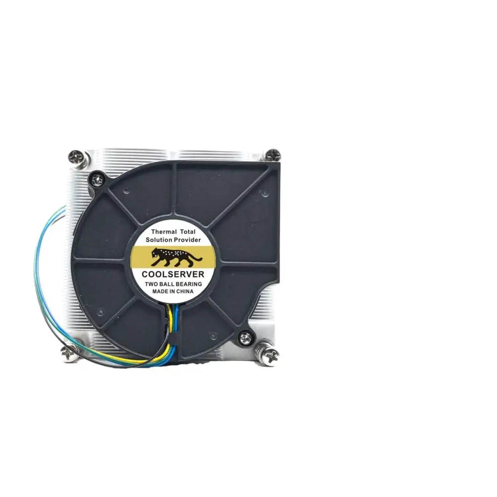 1U CPU Cooler for LGA2011/115X - Pure Copper, Temp Control, Multi-Platform Active Radiator Fan