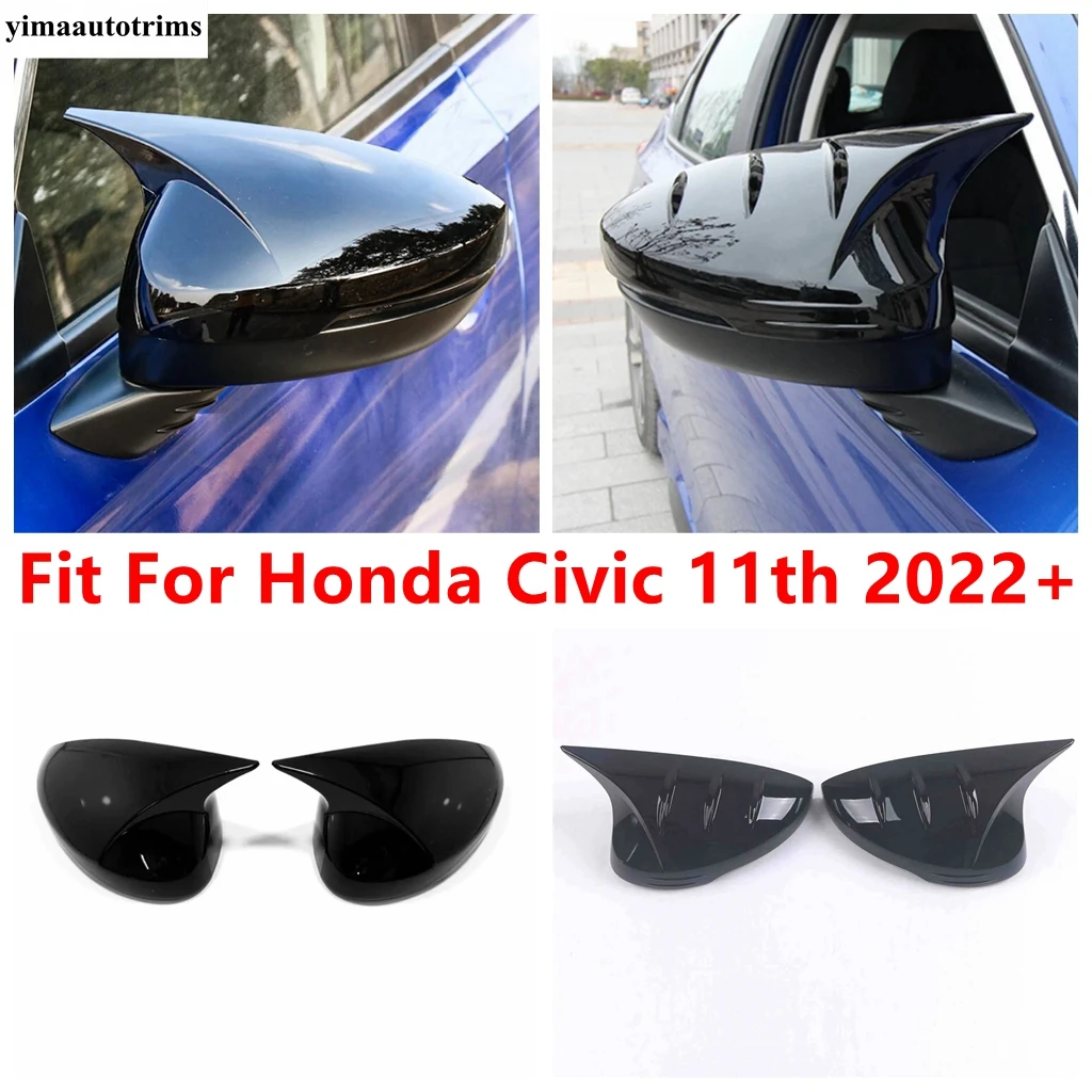 

Car Rearview Mirror Cap Shell Decoration Protection Cover Trim For Honda Civic 11th 2022 - 2024 Black / Carbon Fiber Accessories