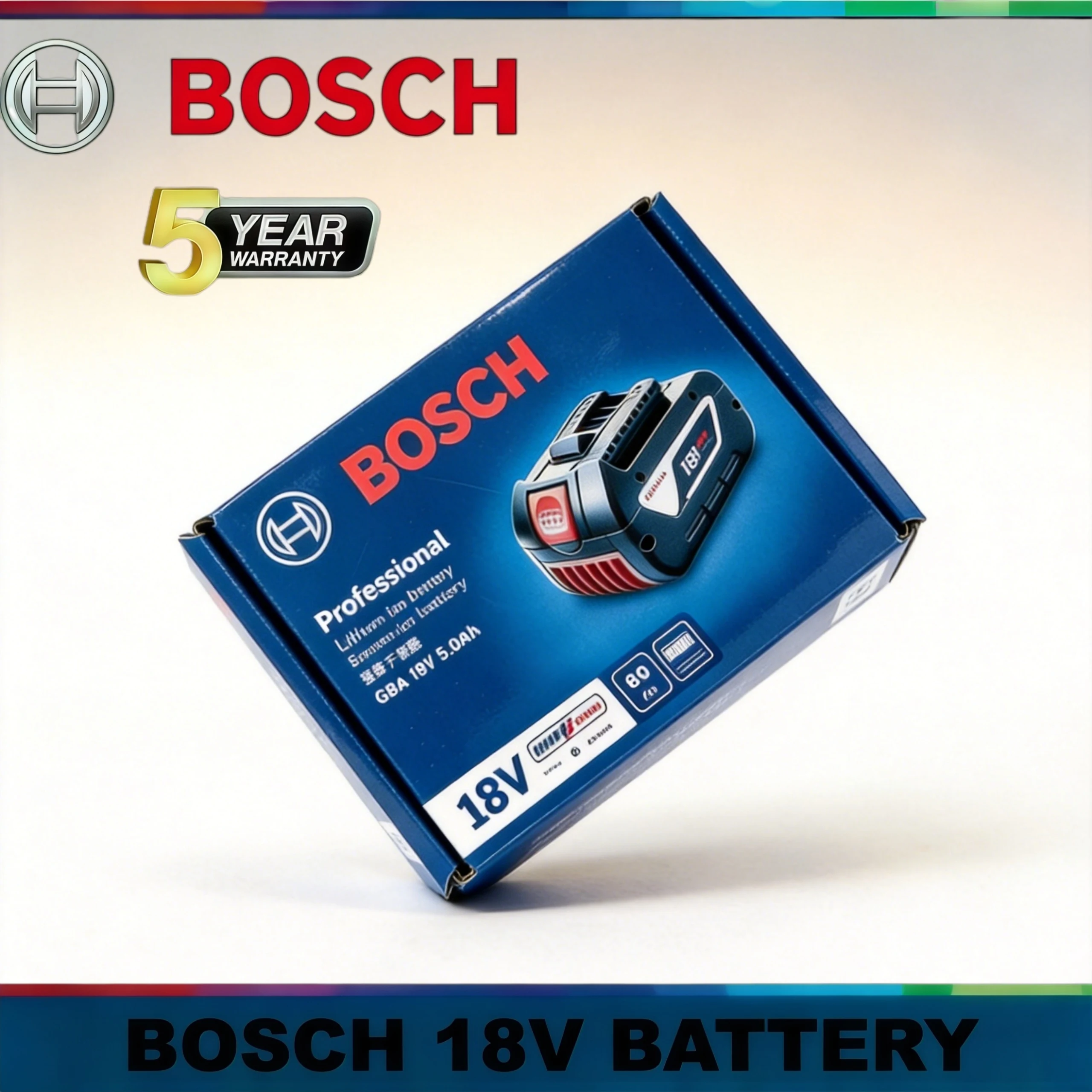 2026 Original Bosch 18V 6000mAh Backup Batteries, Draadloze Professional System,for BAT609 BAT618 GBA18V80 Tools+charger