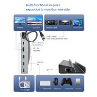 Durable-Base Docking Station Type-C Game Console Multi-Function Converte Suitable For Steam Deck 6-In-1,Base Docking Station Typ