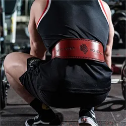 1 Pc Cowhide Weightlifting Belt for Men and Women Wolf Head Weight Lifting Belt for Gym Powerlifting Deadlift Squat Fitness Belt