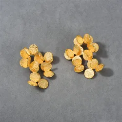 Leaf cluster statement earrings for women big dangle party earrings elegant simple winter jewelry chunky jewelry for women
