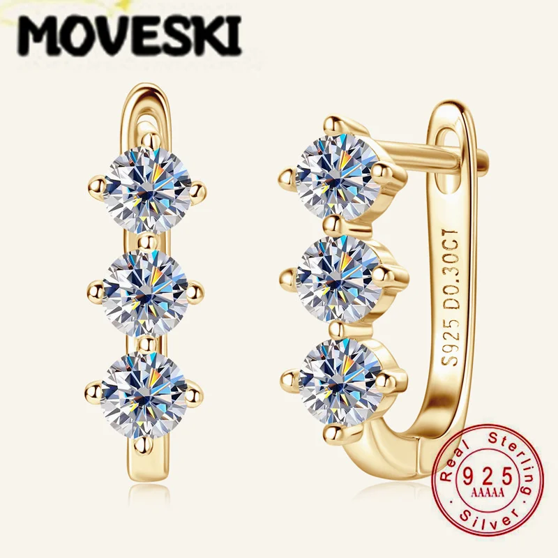 925-sterling-silver-moissanite-hoop-earrings-for-women-gold-plated-three-stone-huggie-earrings-sparkling-wedding-party-jewelry