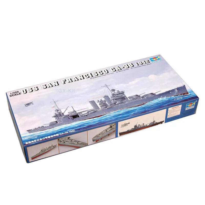 Trumpeter 05309 1/350 USS San Francisco CA-38 1942 Heavy Cruiser Military Ship Assembly Plastic Toy Handcraft Model Building Kit