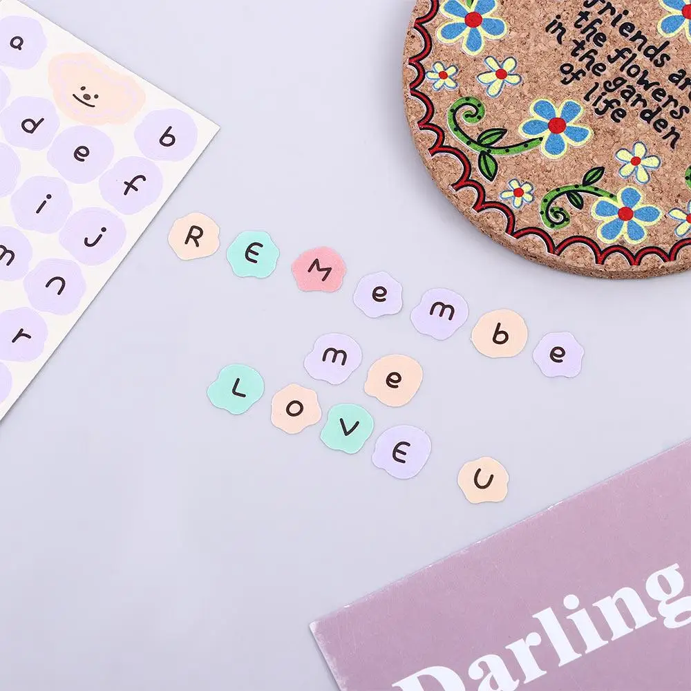 1Pc Korean Ins Alphabets  English Letter Sticker DIY Scrapbooking Decoration Sticker Dog Cartoon Sticker