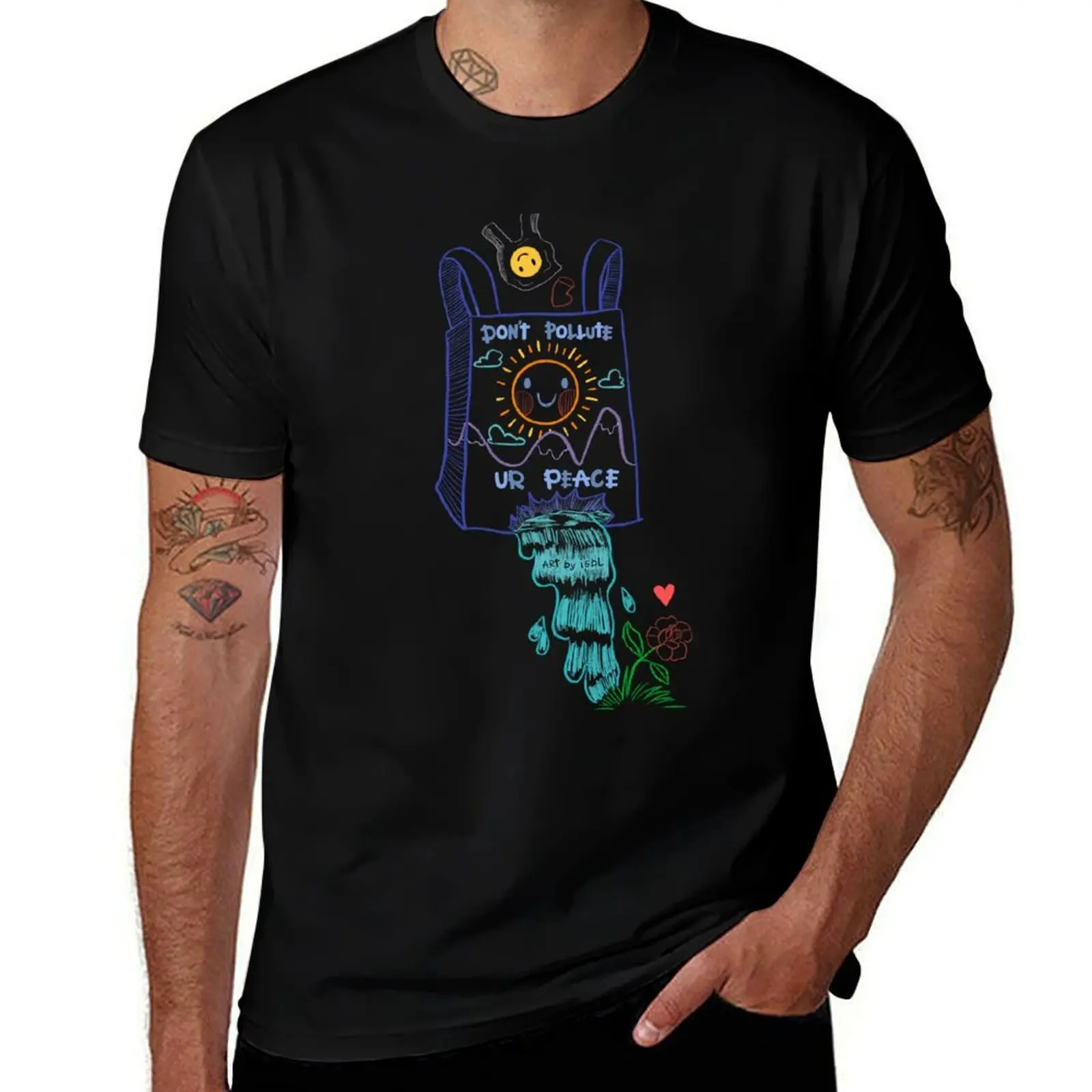 

Don’t pollute ur peace (color) T-Shirt blacks oversized t shirt kawaii clothes funny meme t-shirts mens workout shirts