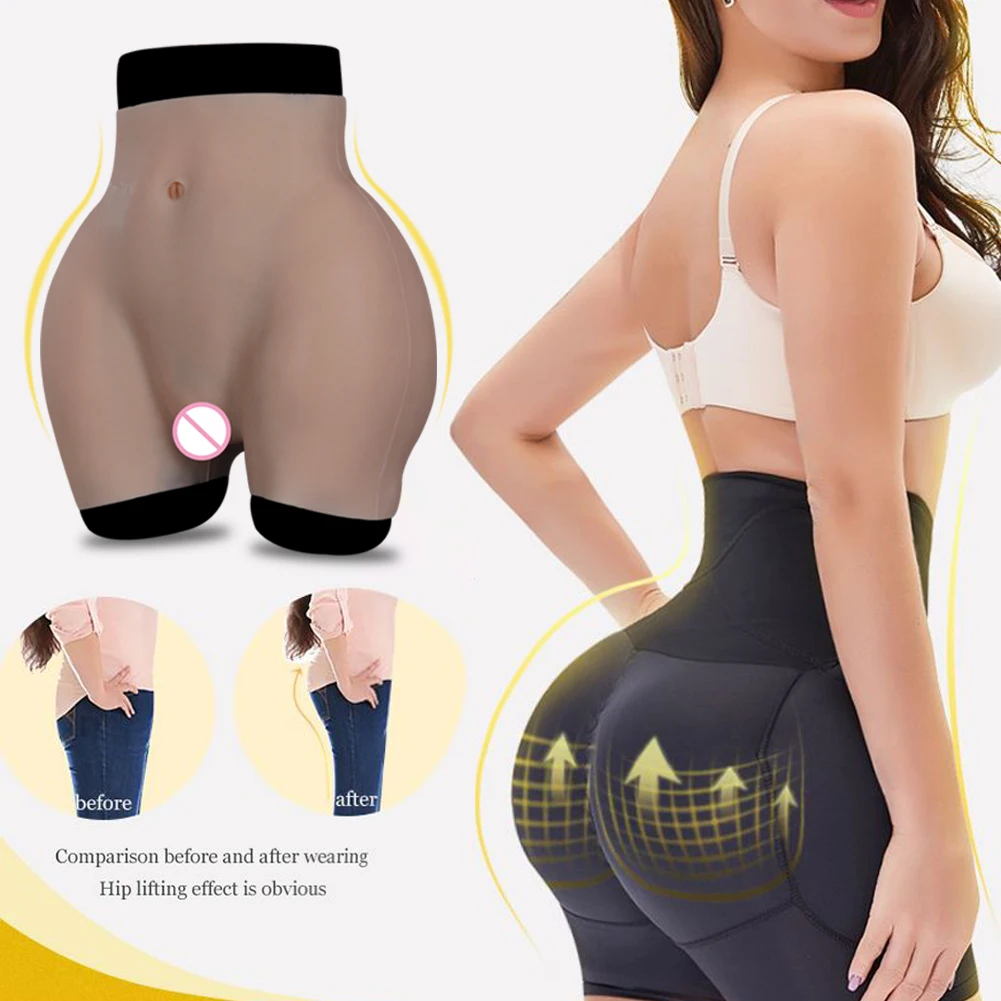 

EYUNG 8THpgrade Silicone Realistic Vagina Panties Butt Hip Enhancer Pussy Pant Crossdressing For Transgender Shemale Drag Queen