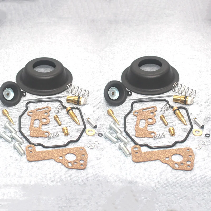 Motorcycle fuel carburetor repair kit 2 set for Yamaha Virago XV535 1990-2001 XV 535 Diaphragm float