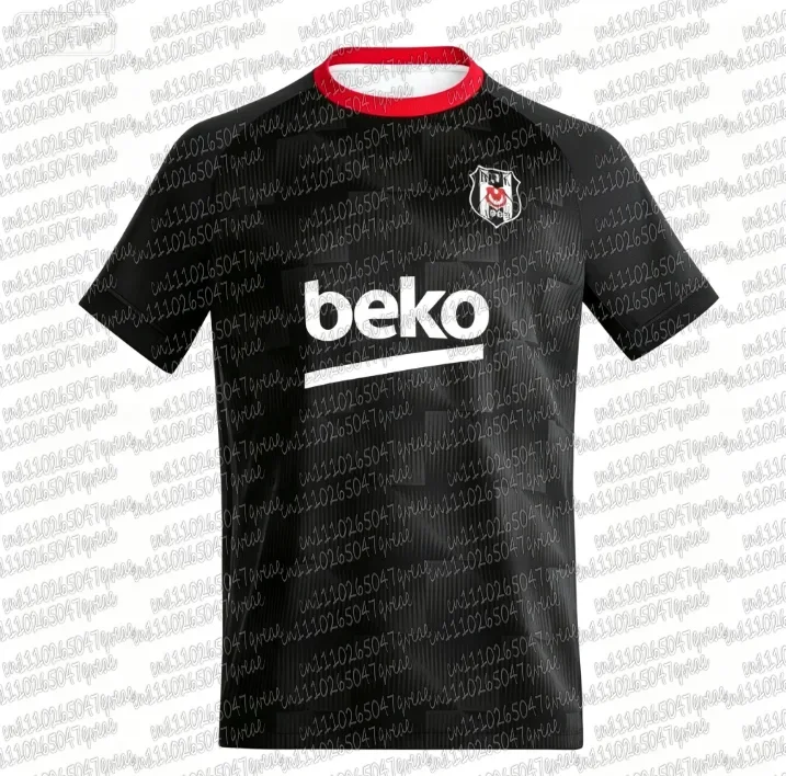 26-27 Beşiktaş Heim- und Auswärtst-Shirt mit 3D-Digitaldruck, bequemes und atmungsaktives Sport-Freizeit-Oberteil, Familien-Partnerlook – Detail 5