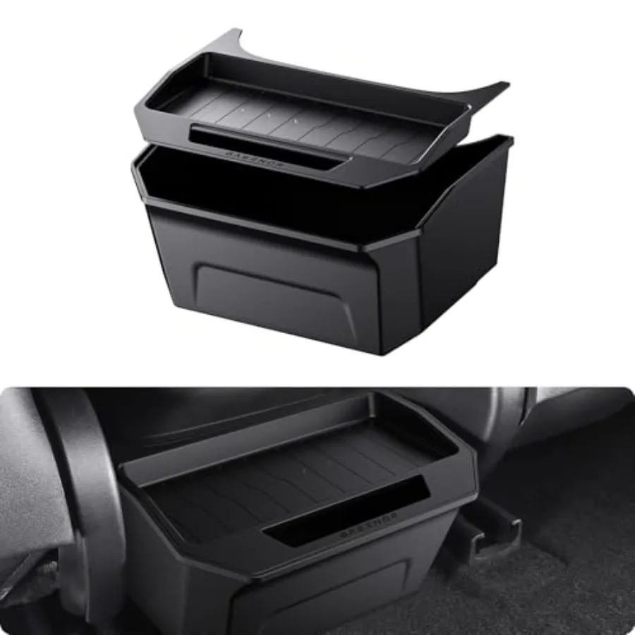 

Trash Can, Rear Center Console Organizer Tray, Backseat Storage Box with Lid Cover for Interior Accories Not Fit