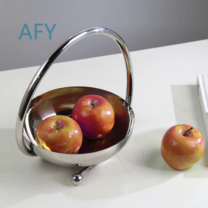Stainless Steel Fruit Tray for Modern Home Decor for Kitchen Dining Room for Table Centerpiece for Fruit Bowl for Ornament