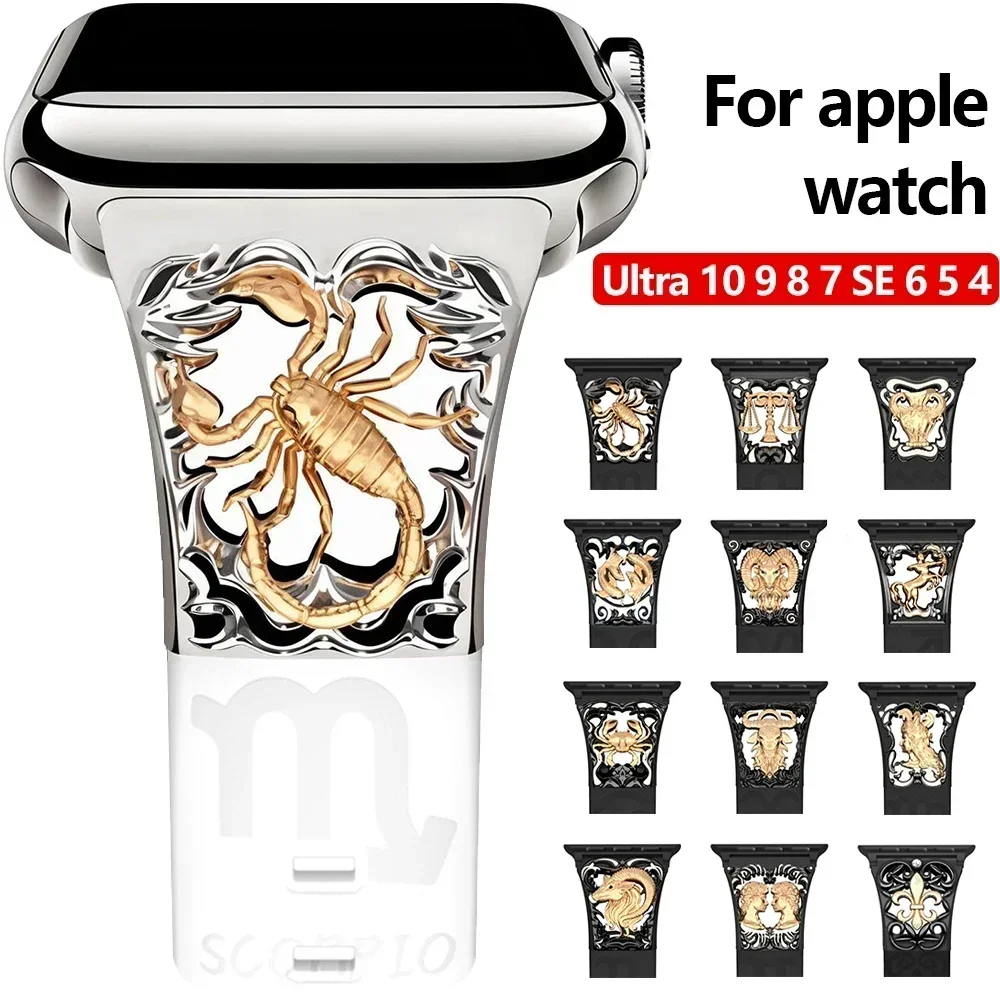 

Силиконовый ремешок Constellation подходит для Apple Watch Ultra/2 49 мм Apple Series 9 8 7 6 5 38 мм 40 мм 41 мм 42 мм 44 мм 45 мм