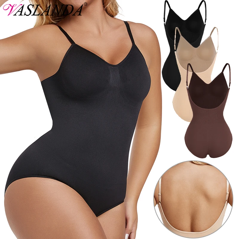 High Elastic Bodysuit for Women Tummy Control Shapewear Seamless Sculpting Thong Body Shaper Open Crotch Slimming Tank Top