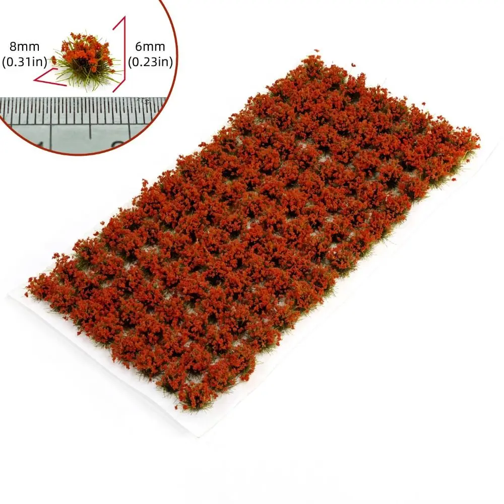 Simulazione Fiore in miniatura Erba Treno ferroviario Modello che fa ciuffo di erba statica Modello di terreno in resina Mini ciuffo di fiori