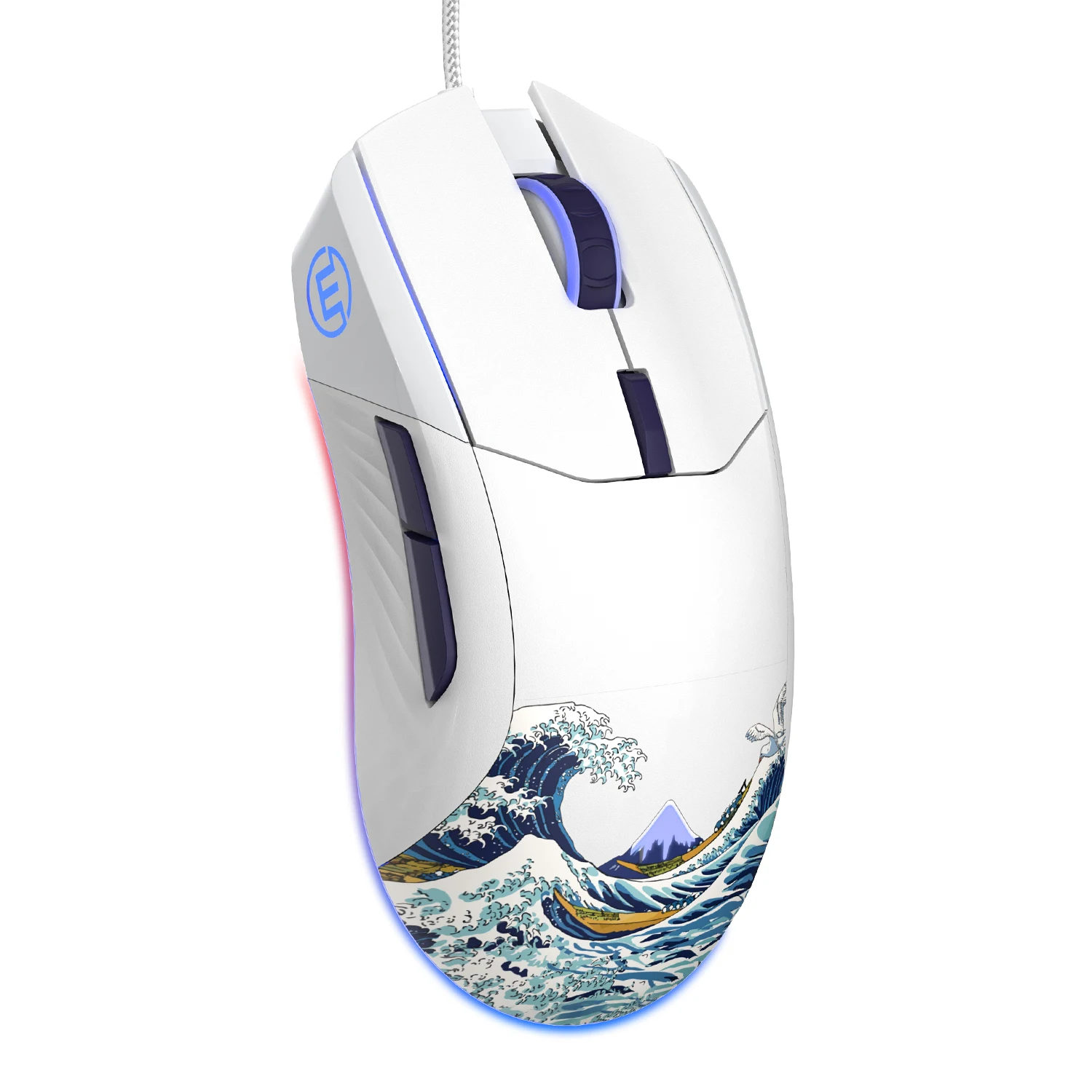 Wired Gaming Mouse RGB Backlit PC Gaming Mouse with Adjustable 12000DPI/7 Programmable Buttons Coral Sea Computer USB Mouse