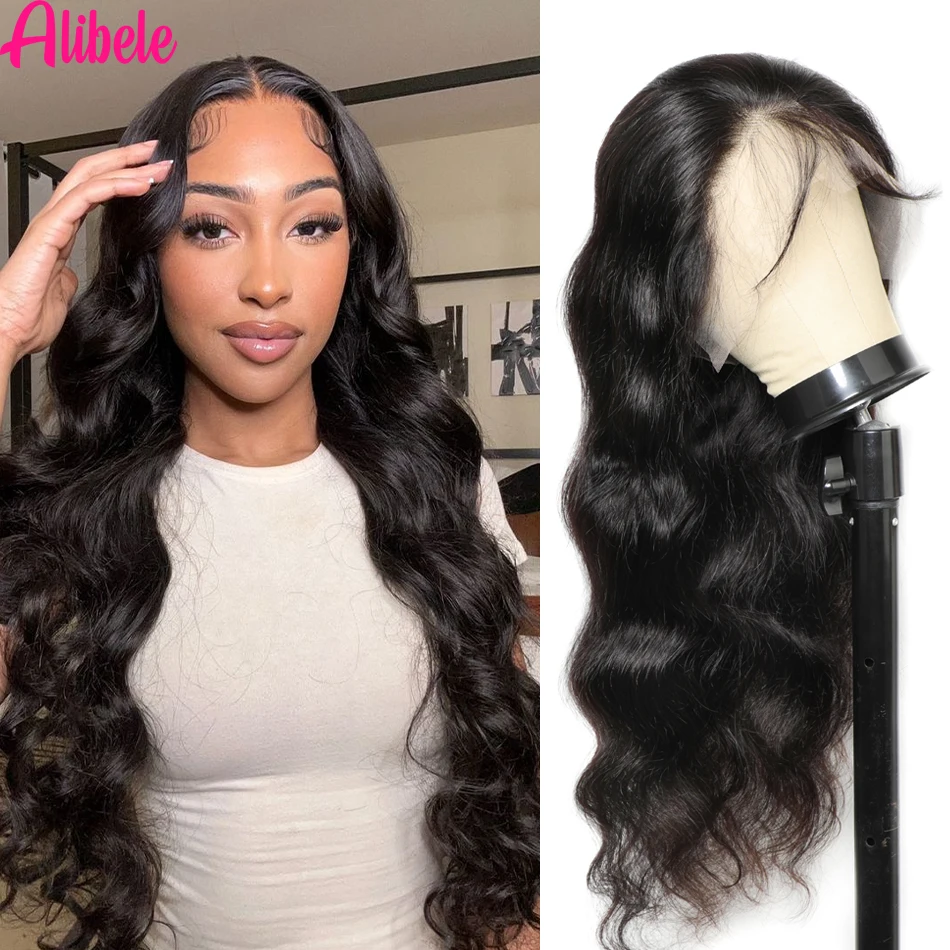 13x4 HD Transparent Lace Front Wig 32 /34 Inch Body Wave Lace Front Human Hair Wigs 180% Density 13x4 Lace Front Wigs For Women