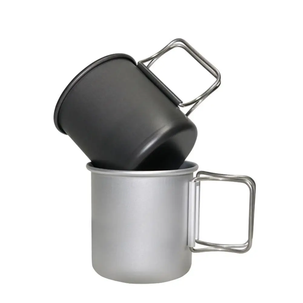 

300ml Outdoor Camping Water Cup Portable Folding Aluminum Mug Tableware For Outdoor Hiking Picnic Mountaineering