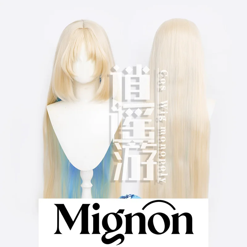 

Парик для косплея Wuthering Waves Dakatisia, длинные прямые волосы с градиентом и имитация кожи головы, подарок на Хэллоуин