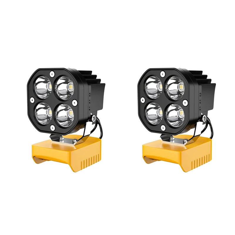 

ABHS-2X LED Work Light For 20V Battery,40W 6000LM Flashlight,Flood Light,20V Battery Cordless Work Light 120°