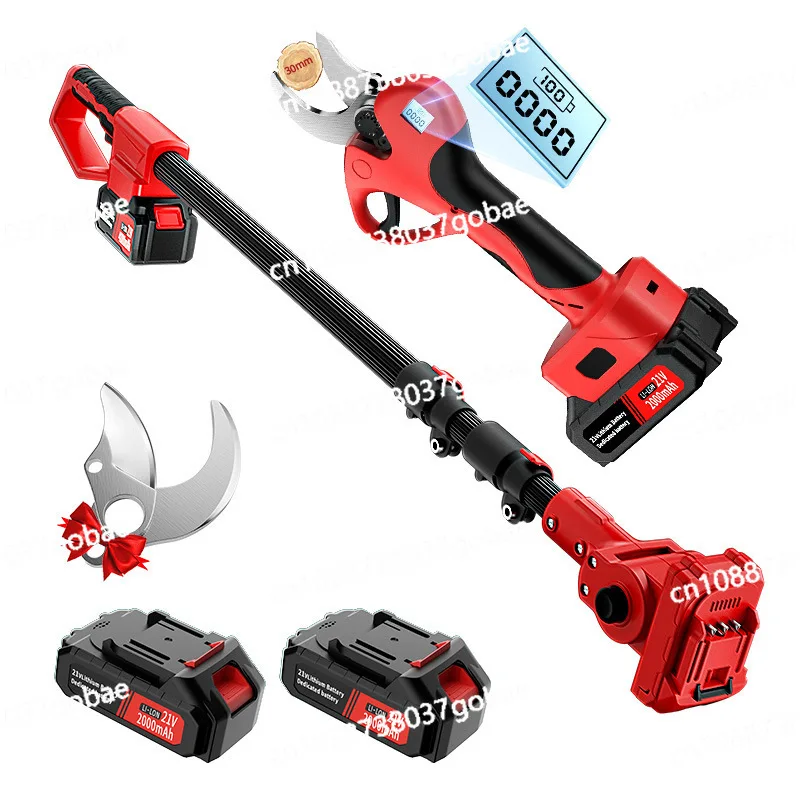 

Lithium Ion Multifunctional Scissors for Garden Pruning, Equipped with Extension Poles for Brushless Pruning of Tree Branches