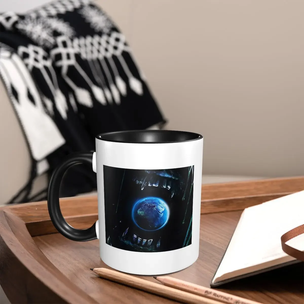 

Кружка с уникальным научно-фантастическим дизайном в стиле инопланетян, забавная керамическая чашка для кофе, чая, молока, посуда для напитков, подарок для женщин и мужчин