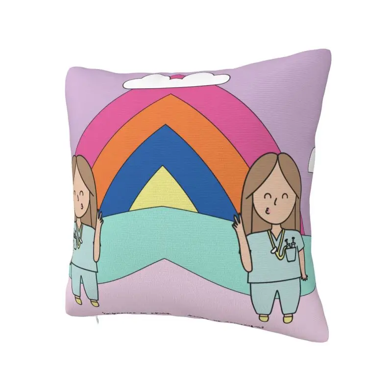 Cartoon Doctor Nurse Printed Nordic Pillow Cover Decoracion Salon Case Cushion