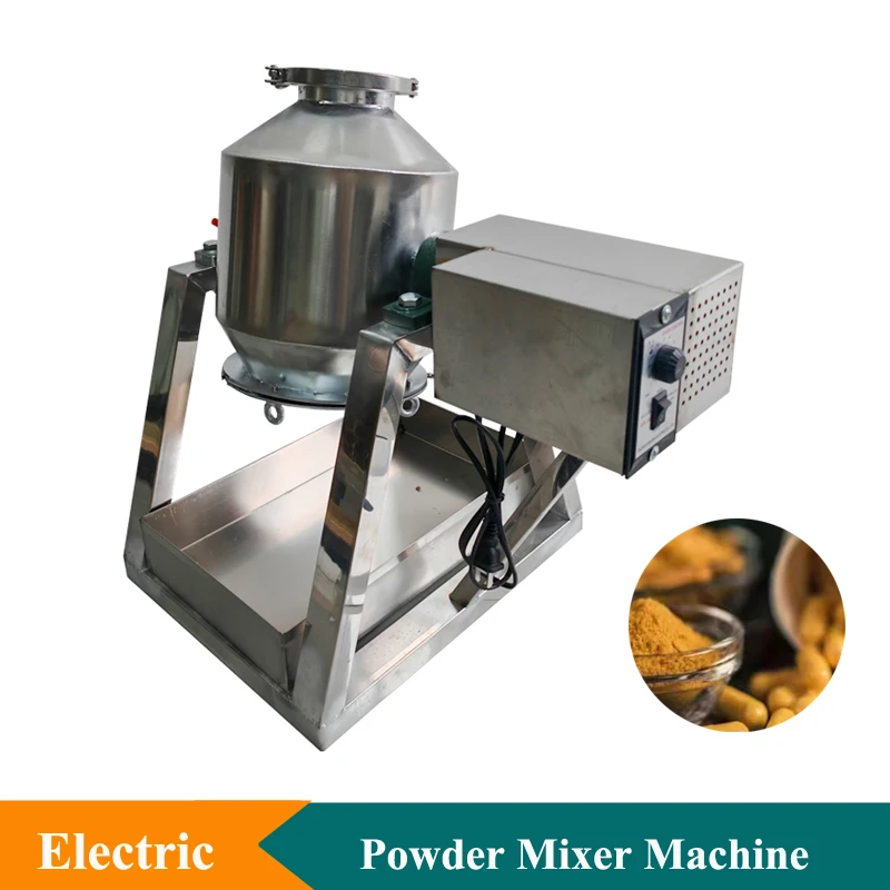 

Chemical Food Colouring Powder Mixing Machine Stainless Steel Rotary Ingredient Spice Mix Machine Powder Drum Blender Machine