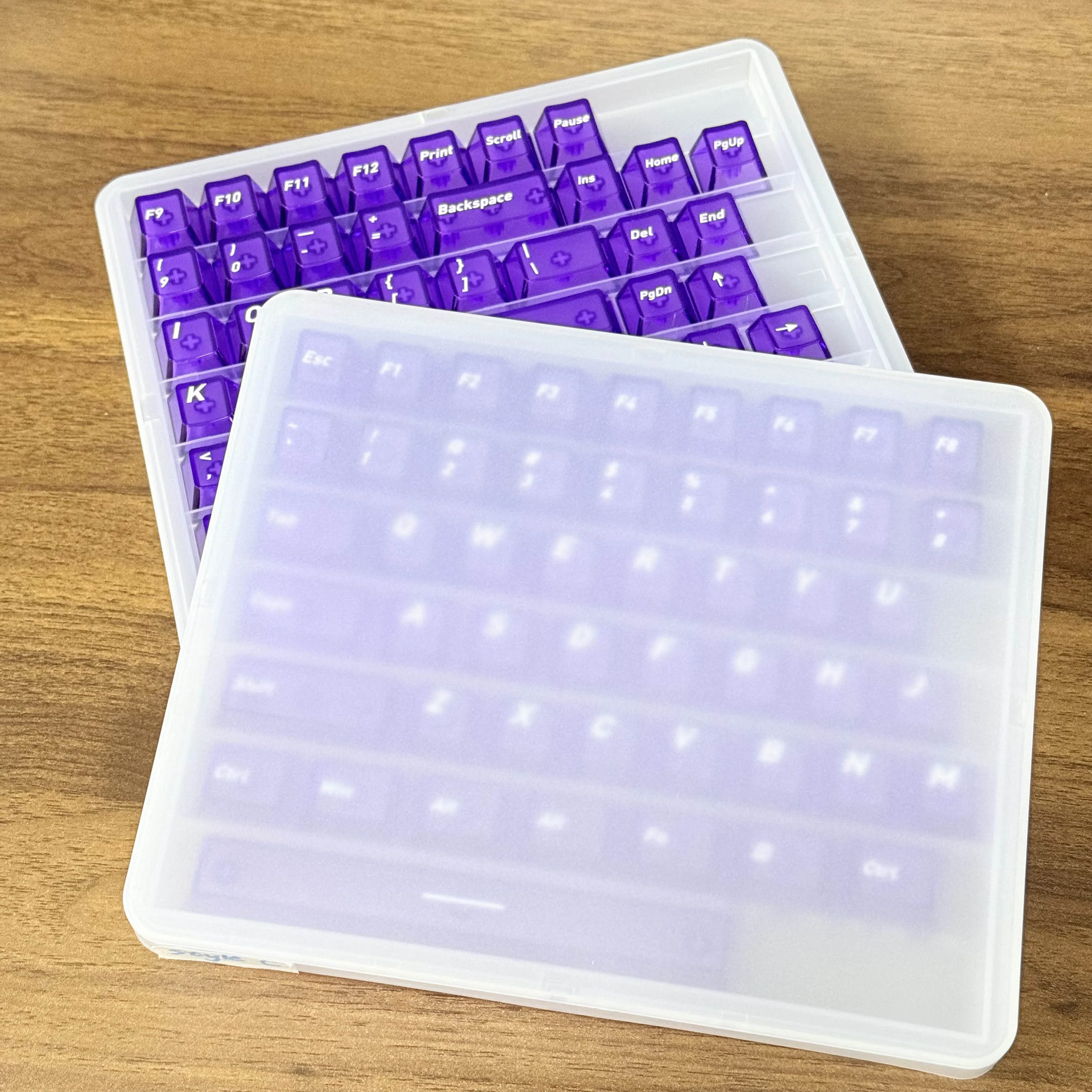 3-lagige transparente Tastenkappen-Aufbewahrungsbox mit Deckel, staubdicht und stapelbar, für MOA MAO XDA Cherry Profile Tastenkappen