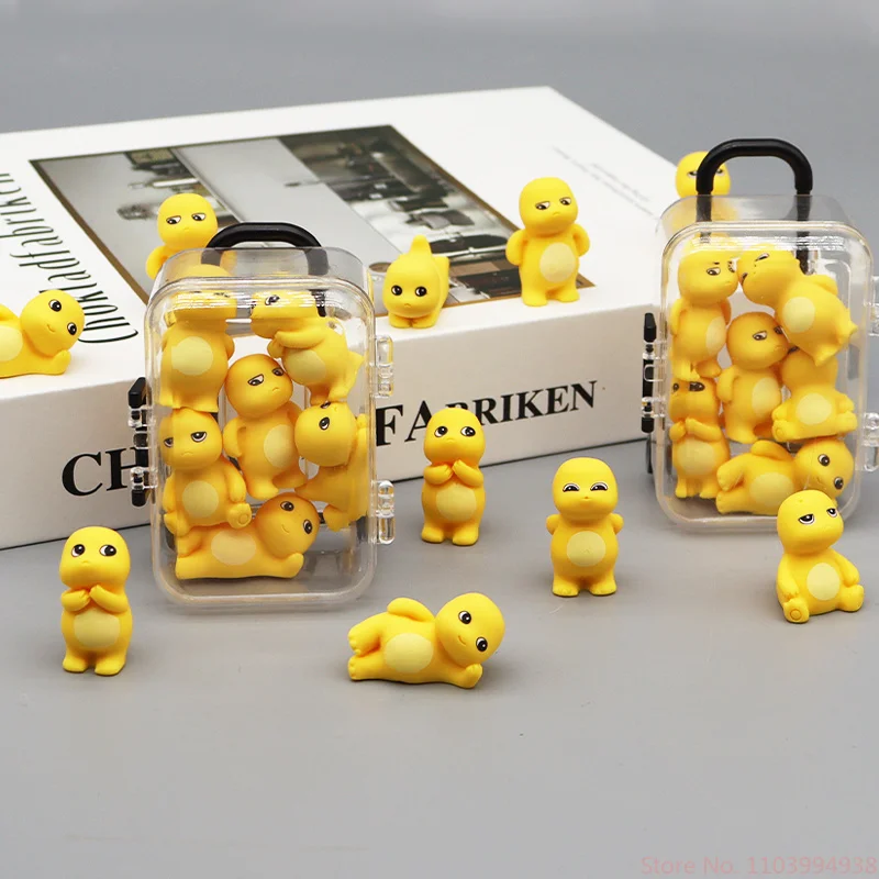 Mini Cartoon Little Milk Dragon Glow Toy Doll Ornaments Desktop Car To Send Children's Toys Complete Sets Of Cute Ornaments