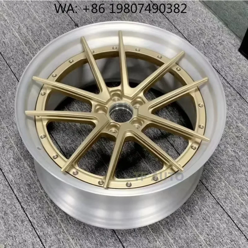 Single 22x10 5x114/120 PCD Forged Wheel, Deep Dish Chrome 2/3-Piece High Strength Alloy Car Rim Part