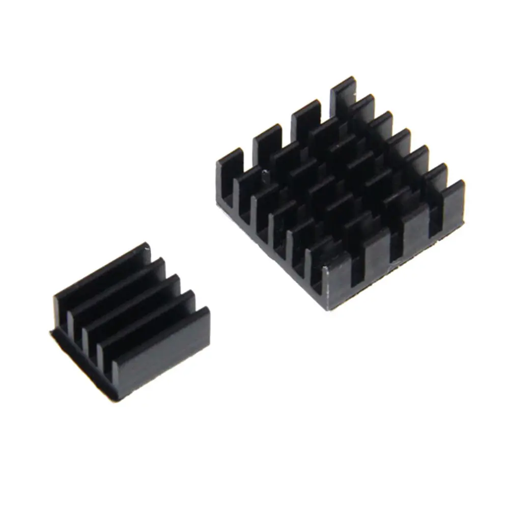 

2 шт. алюминиевых черных радиаторов для эффективного охлаждения 3B 3B Plus PCB с термопластиковой лентой