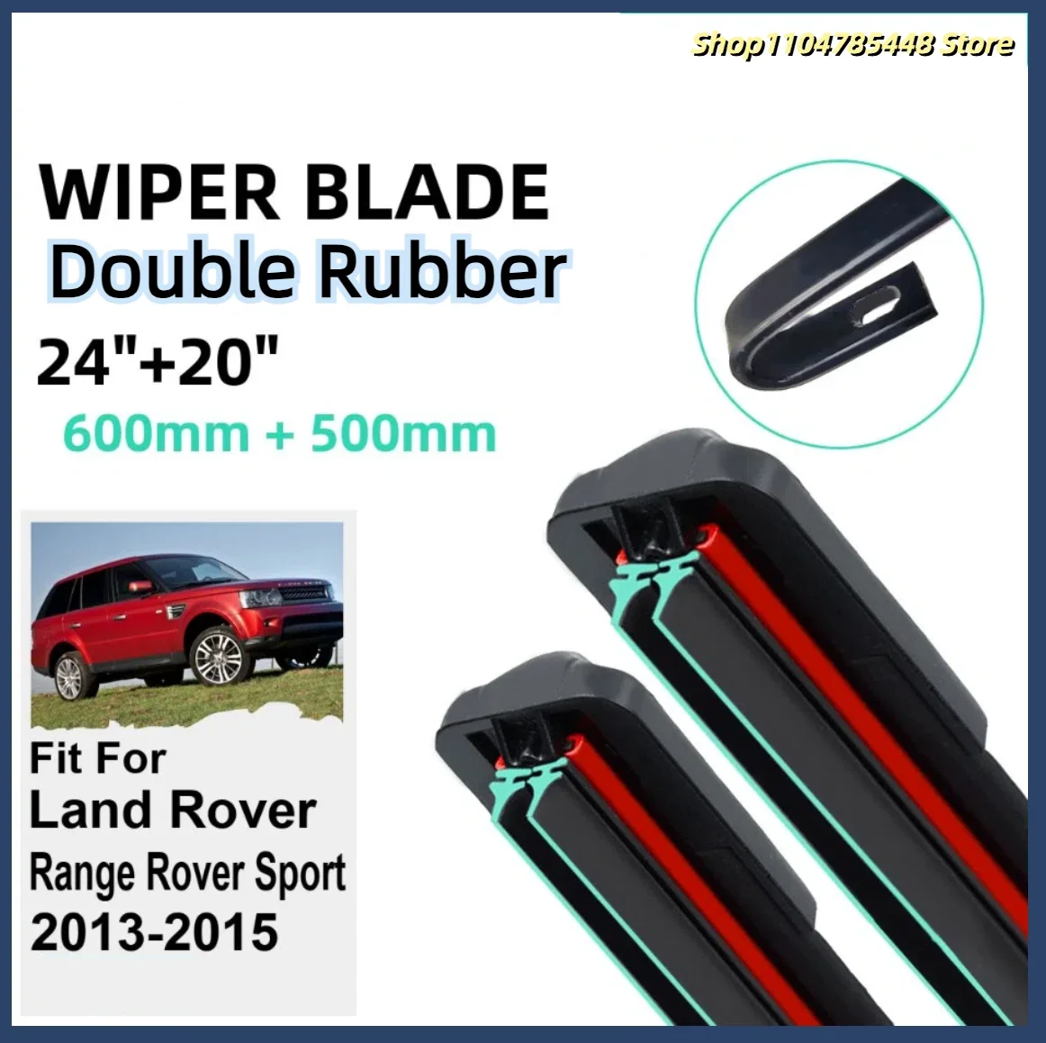 

Double Rubber Car Wiper Blades for Land Rover Range Rover Sport 2013-2015 Front Windshield Rubber Car Accessories 2013 2014 2015