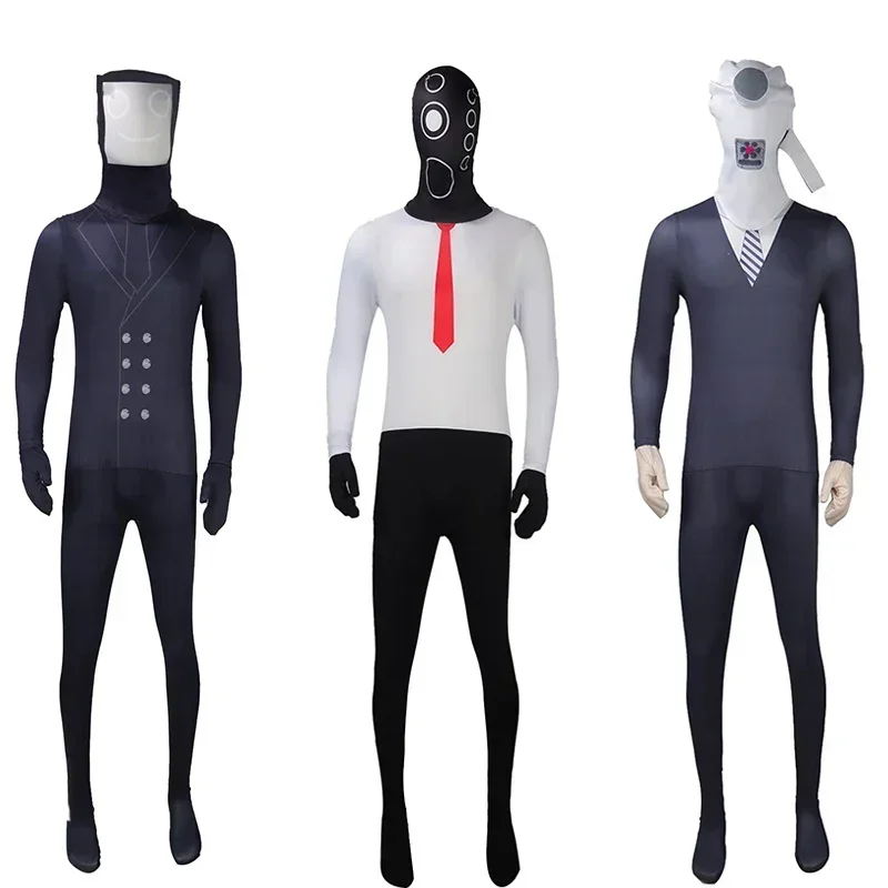 Adult Game TV man cosplay cameraman jumpsuit speakerman costume skibidi toilet Halloween Purim 2024 costume