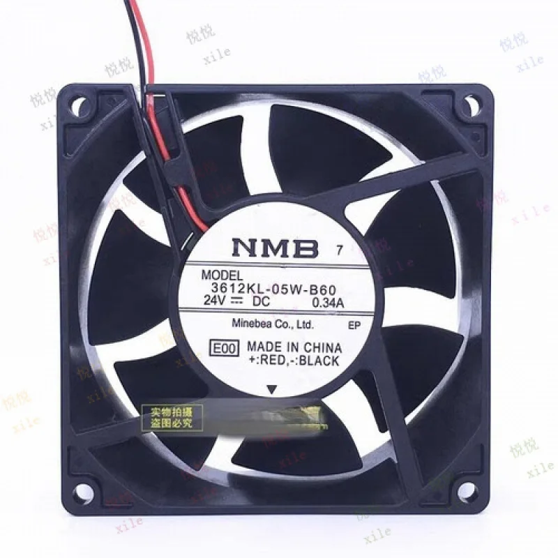 

LL ДЛЯ NMB-MAT 3612KL-05W-B60 24 В 0,34 А 9032 9 см 2-проводной охлаждающий вентилятор