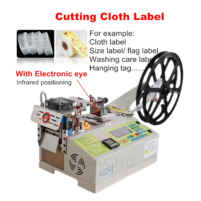 LY988 Tape Cutting Machine Touch Screen Fully Automatic Computer Cold And Hot Trademark Label Zipper Sticker Cutter 220V 110V