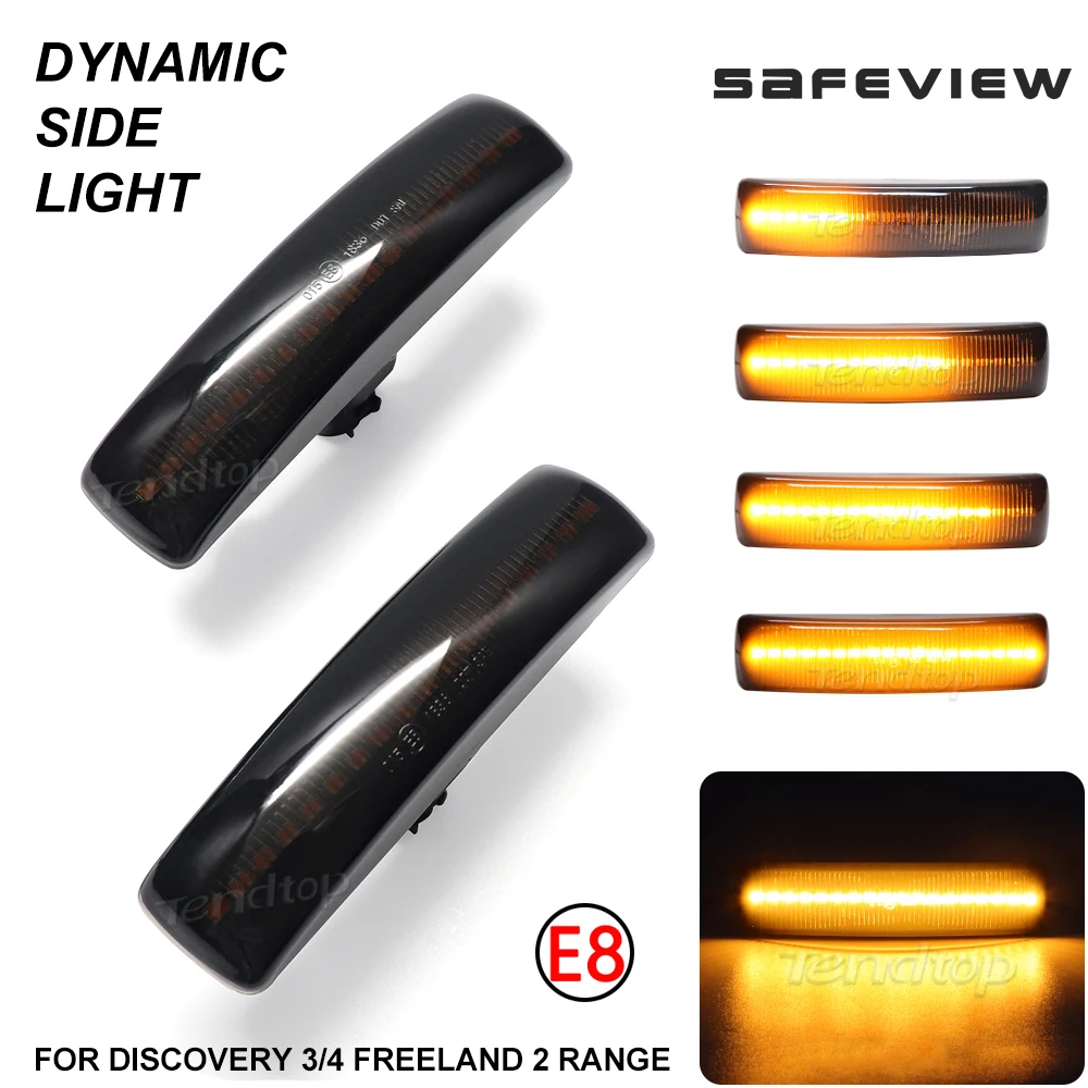 Car Blinker Dynamic LED Side Marker Lamp Flowing Turn SIgnal Light For Land Rover Range Rover Sport Discovery 3 4 Freeland 2